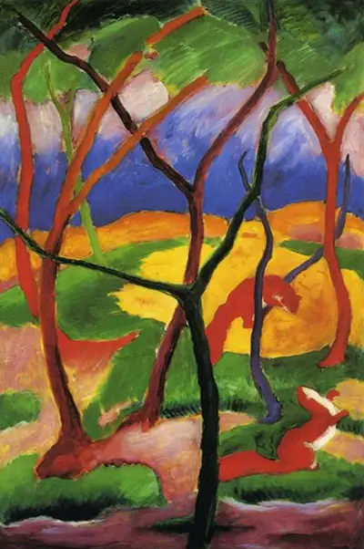 Weasels Playing Franz Marc